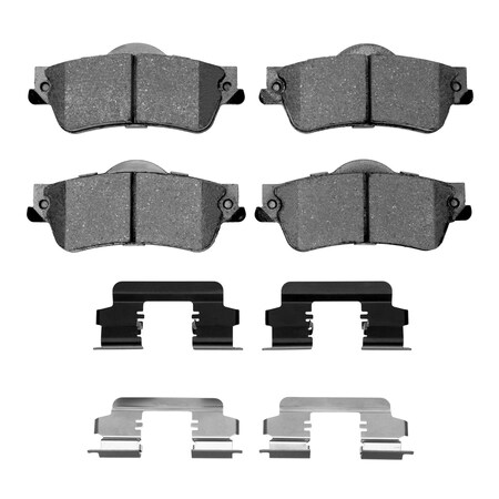 Dynamic Friction Co Active Performance Pads and Hardware Kit, High Friction, High Torque/Aggressive Initial Bite, Rear 1115-1352-01